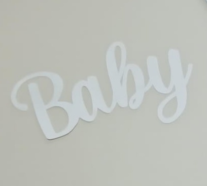 Baby Letreiro Branco (Para Painel) - Rocha Decorações