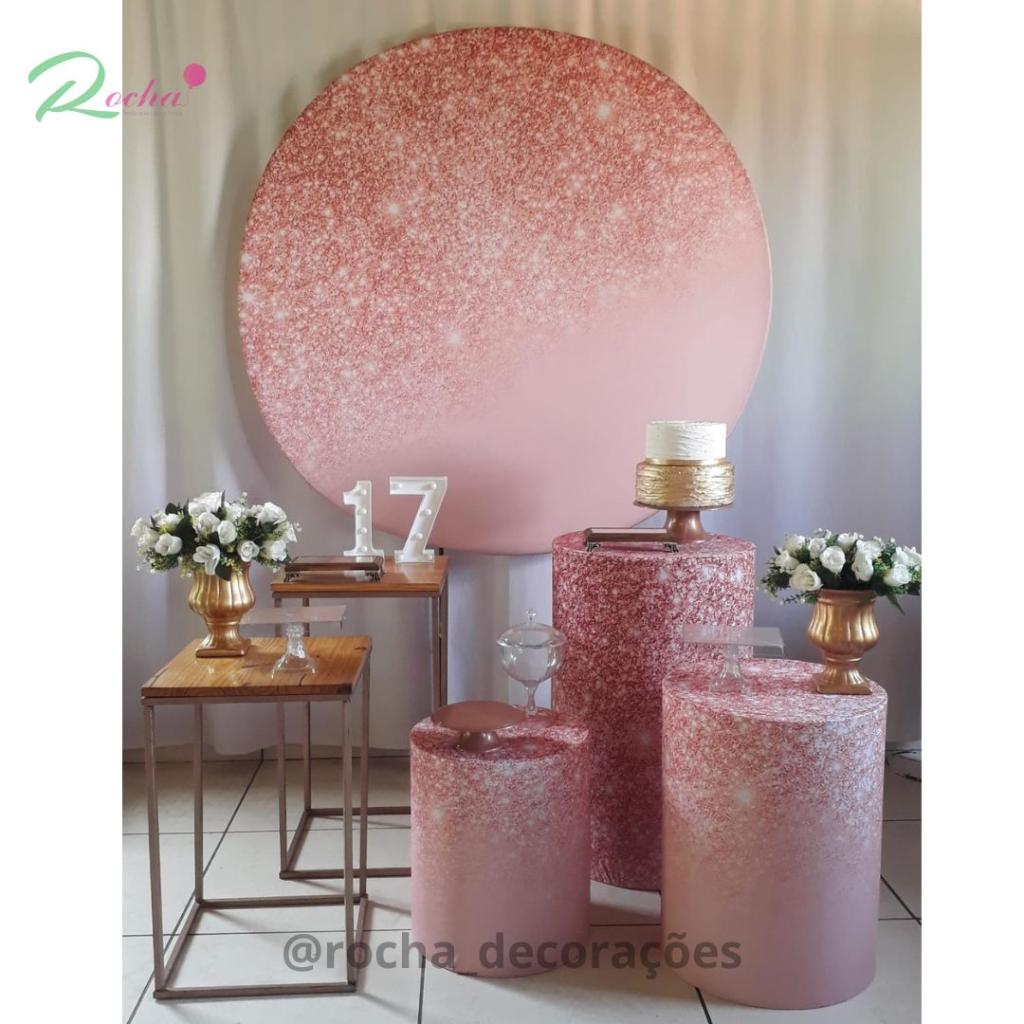 Glitter Rose Adulto Composição - Rocha Decorações Pegue e Monte Itatiba