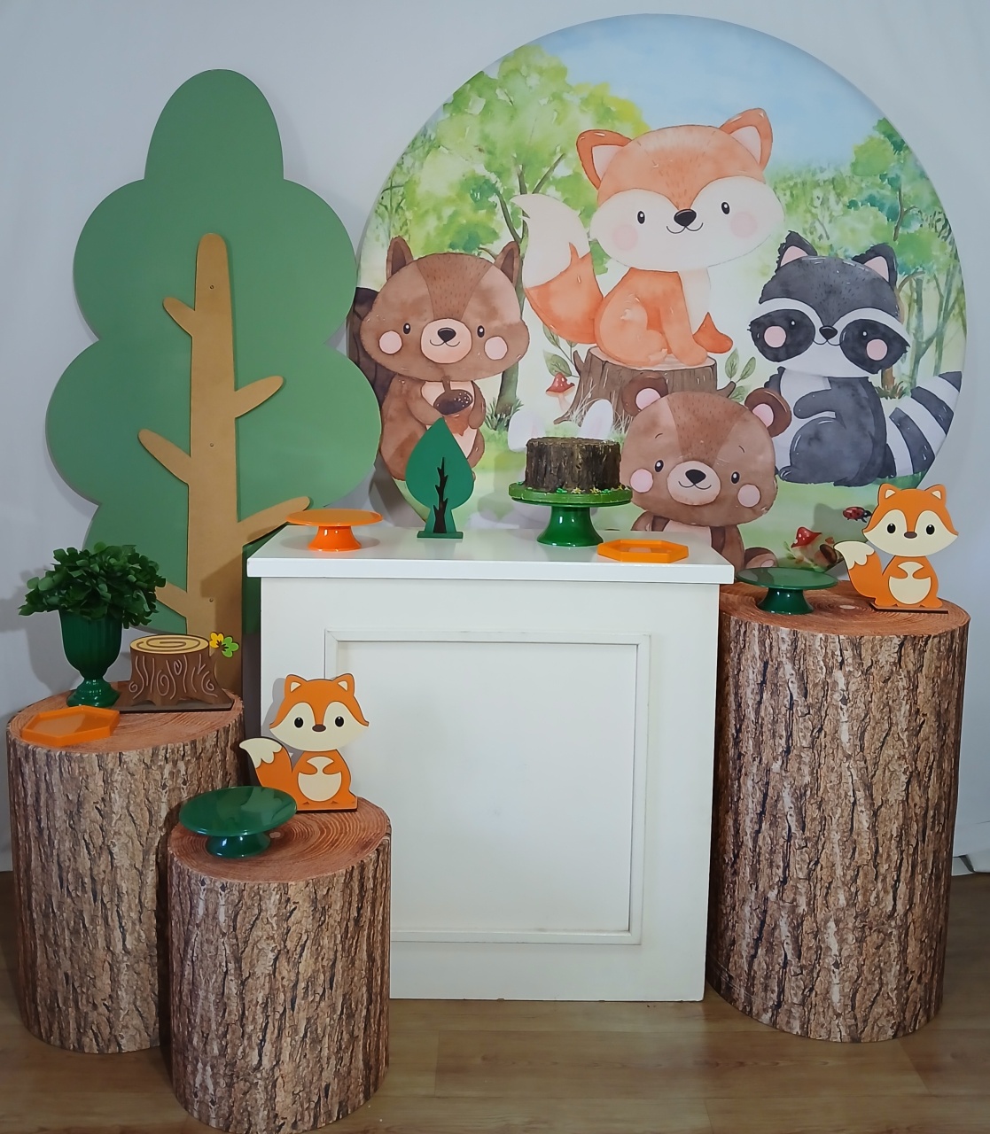 Bosque Verde E Laranja Kit Master - Rocha Decorações