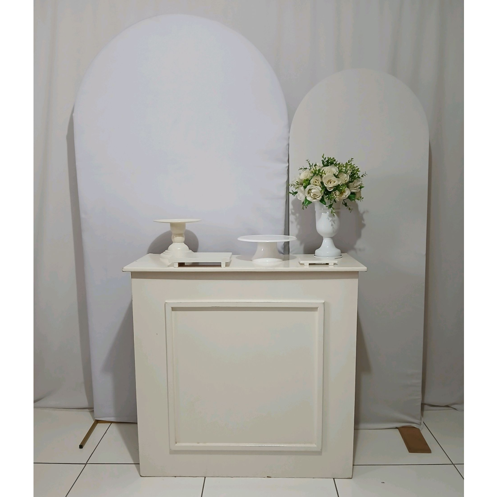 Branco Com Mesa Caixa Composição - Rocha Decorações