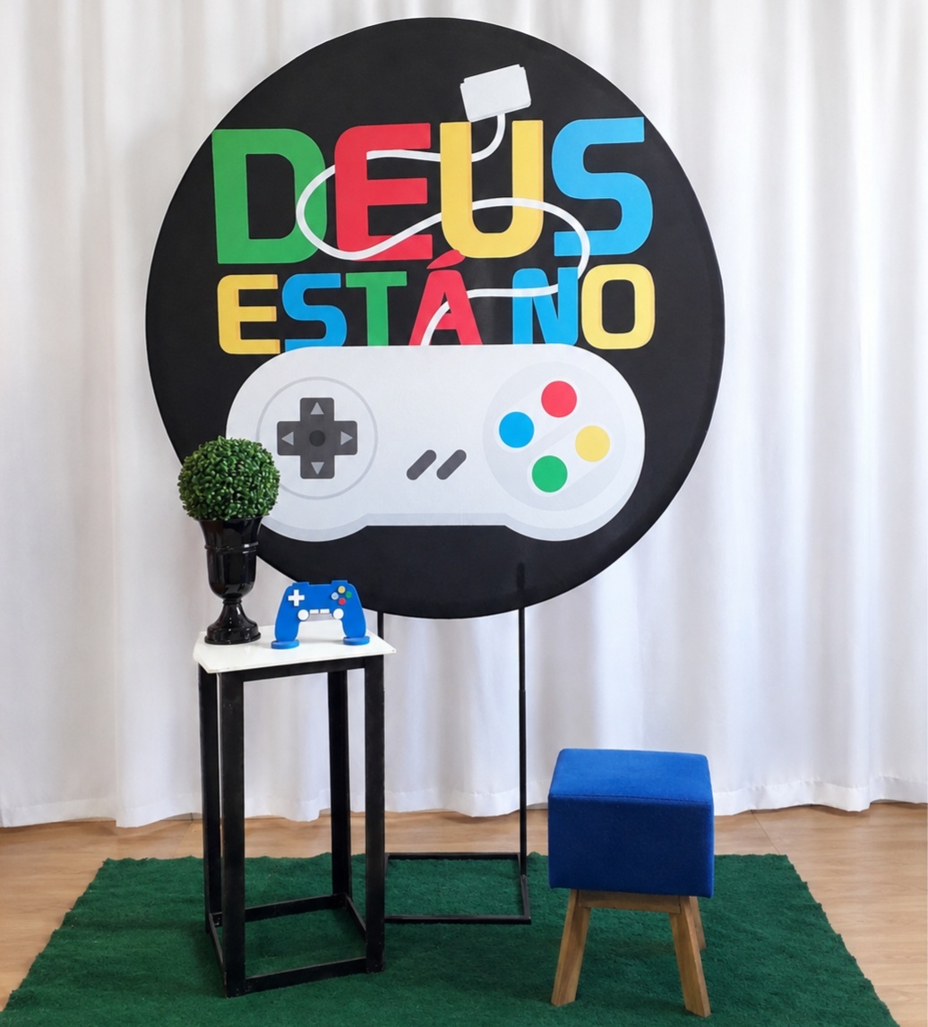 Deus Esta No Controle Cenario - Rocha Decorações Pegue e Monte Itatiba