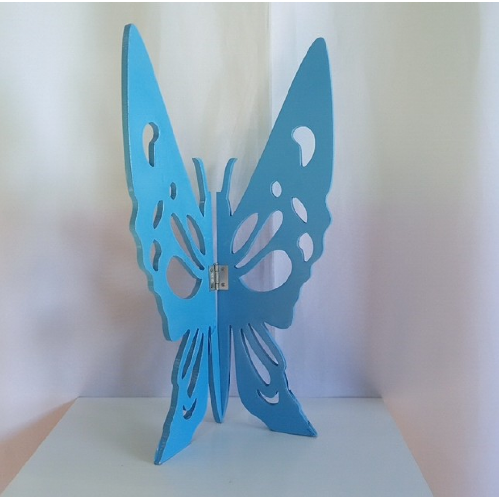 Borboleta Azul de Chão 0,40Cm - Rocha Decorações