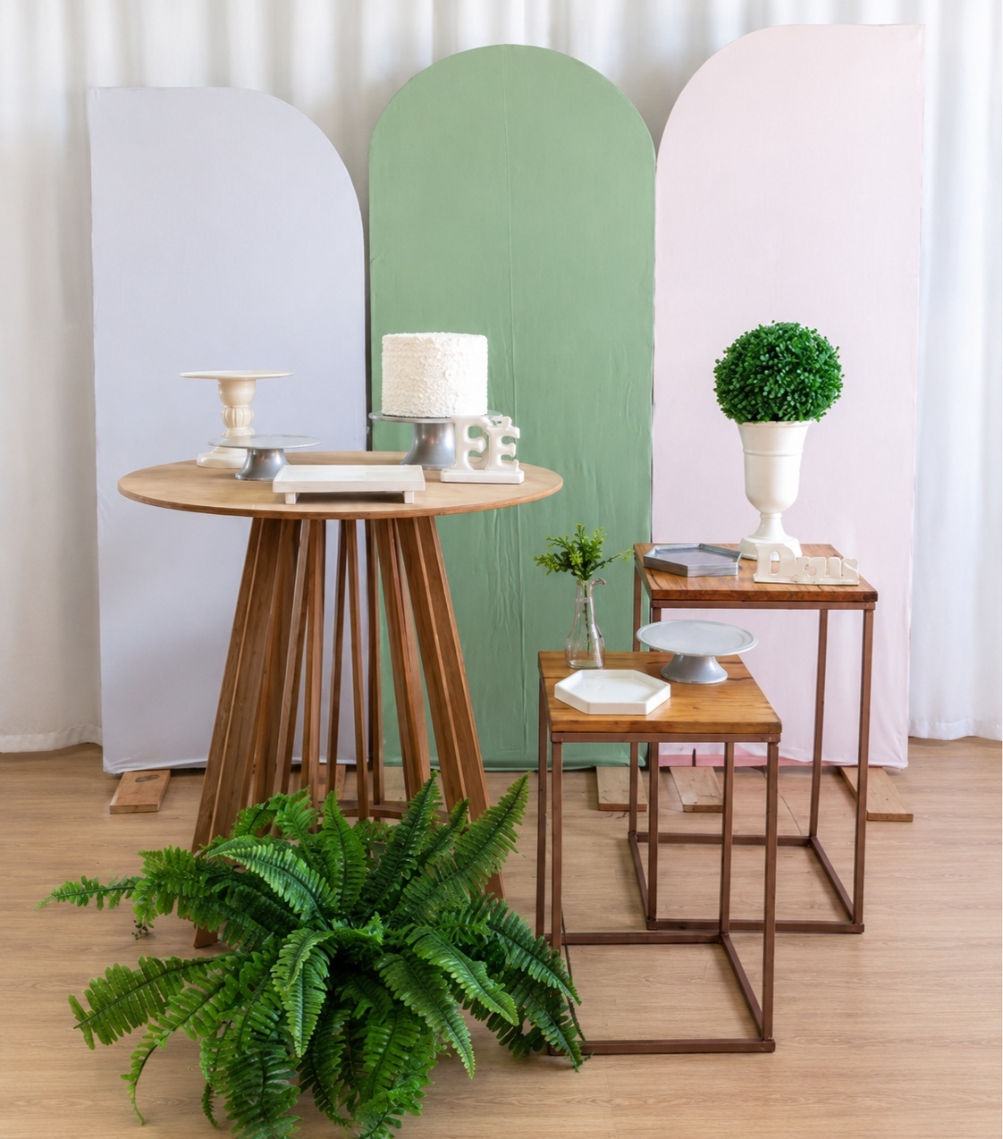 Verde Oliva E Branco Batismo K-4090 - Rocha Decorações Pegue e Monte Itatiba