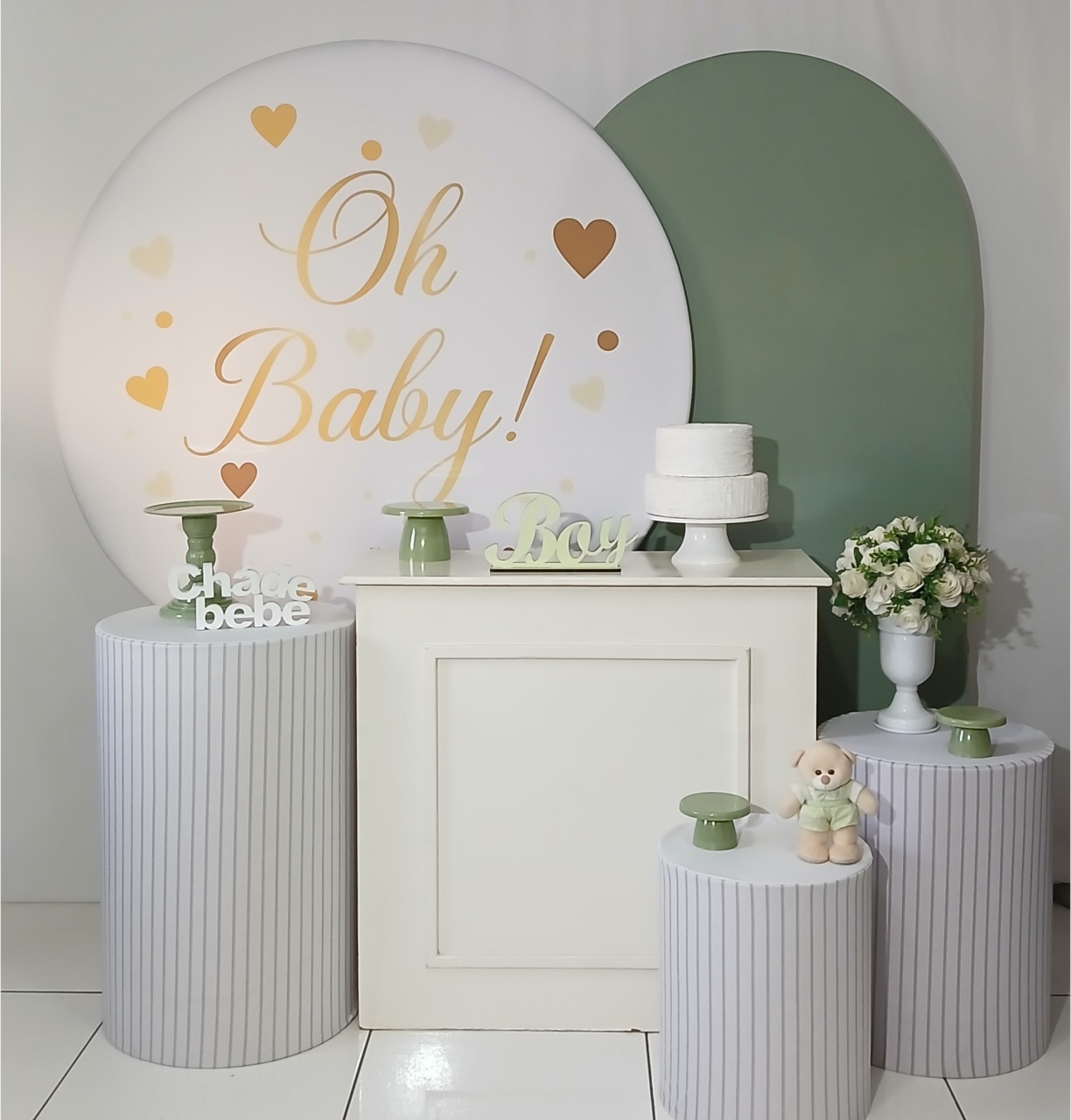 Oh Baby Verde Cha de Bebe Menino Kit Master - Rocha Decorações