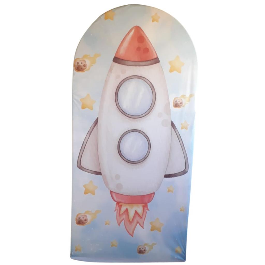 Capa Para Painel Foguete / Astronauta Faixa 2X1 - Rocha Decorações