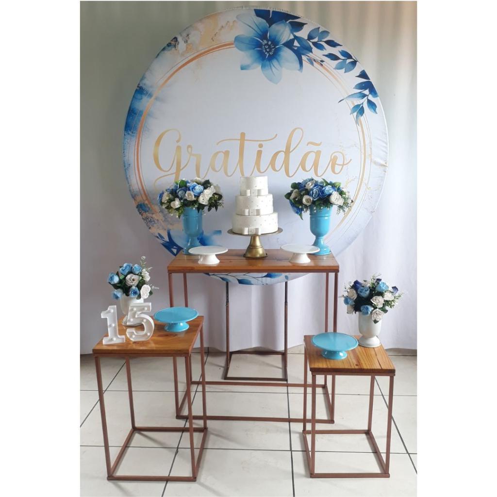 Gratidão Azul I 15 Anos Composição - Rocha Decorações