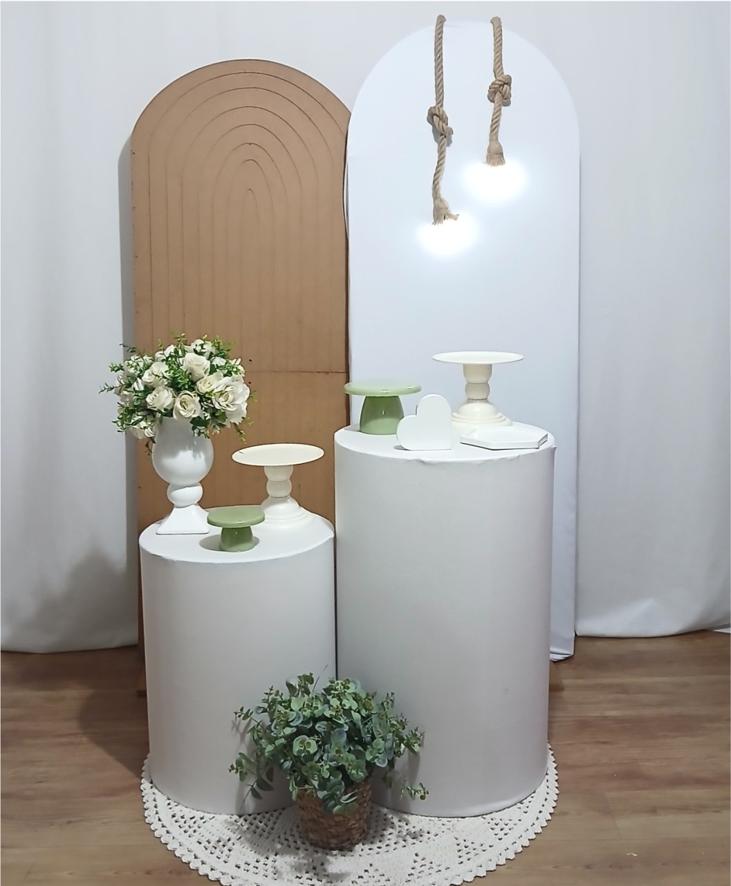 Branco E Verde K3848 - Rocha Decorações Pegue e Monte Itatiba