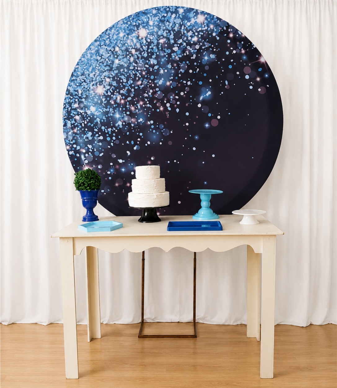 Adulto Azul Glitter - Rocha Decorações Pegue e Monte Itatiba