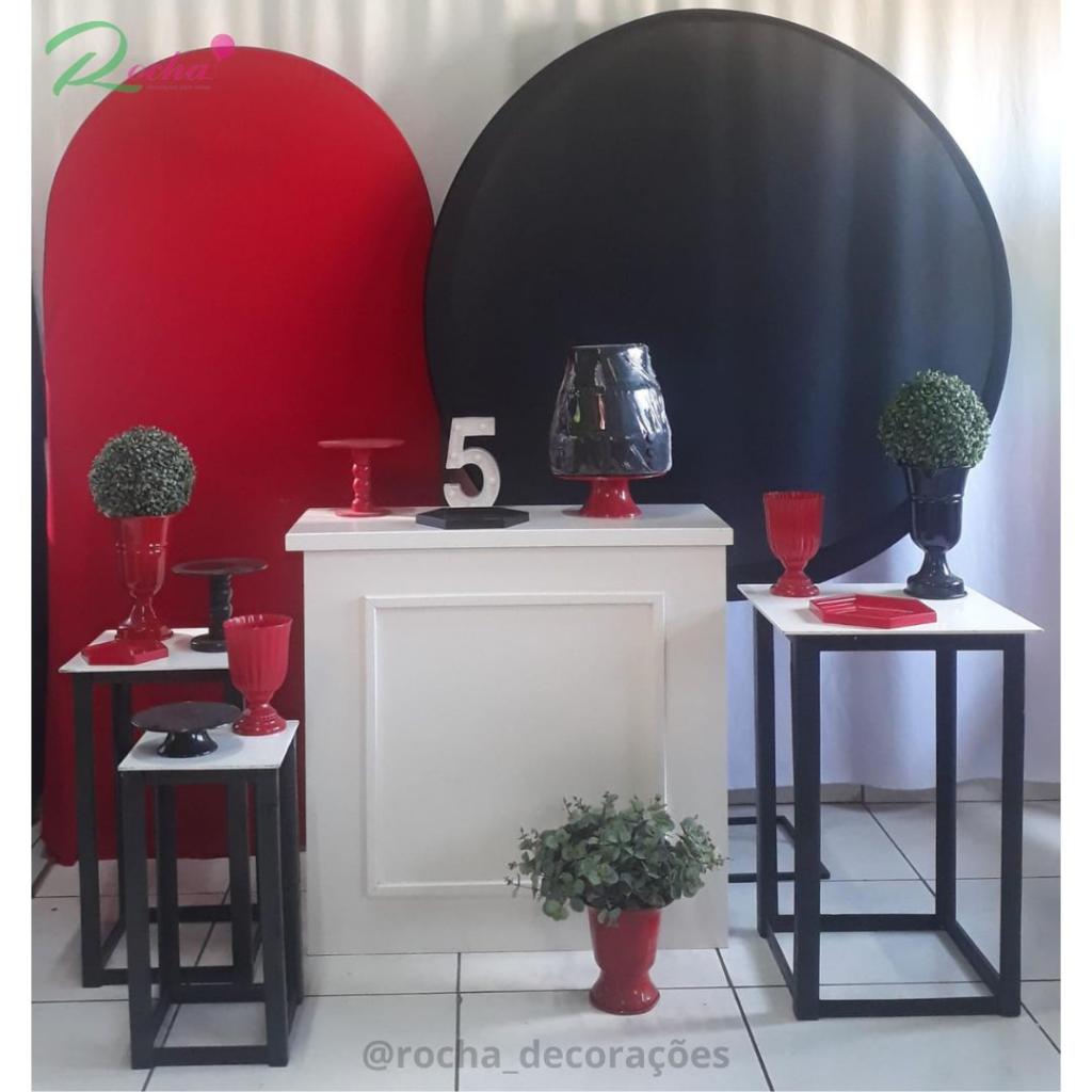 Vermelho E Preto Composição - Rocha Decorações