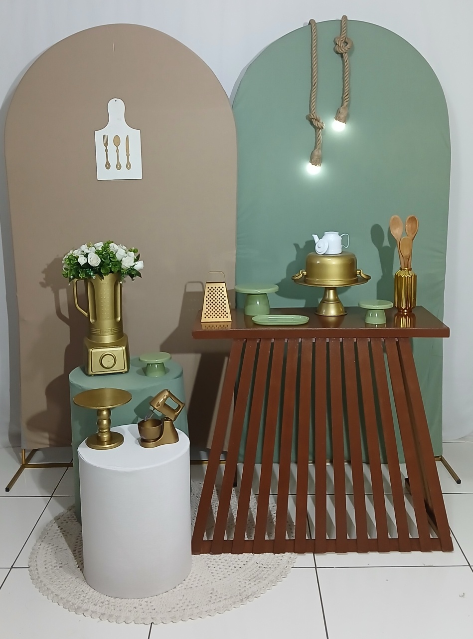 Cha de Panela / Cozinha Verde E Nude Composição Ii - Rocha Decorações