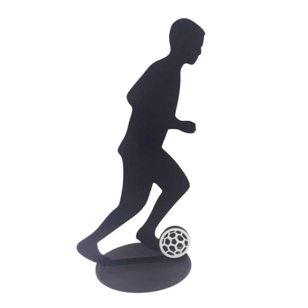 Futebol Sombra Jogador Display Mdf - Preto - Rocha Decorações