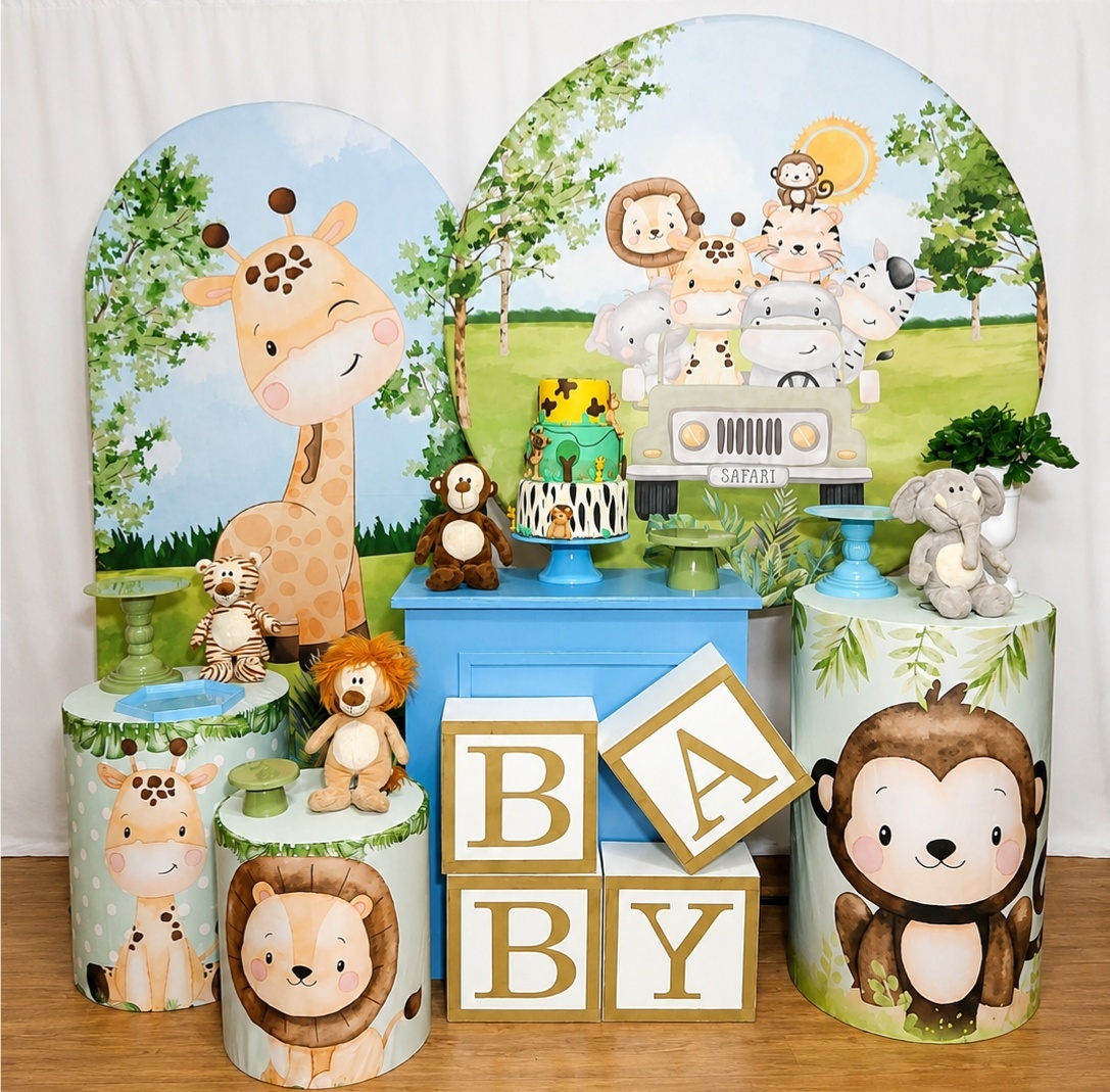 SAFARI CHA DE BEBE MENINO KIT MASTER 1330