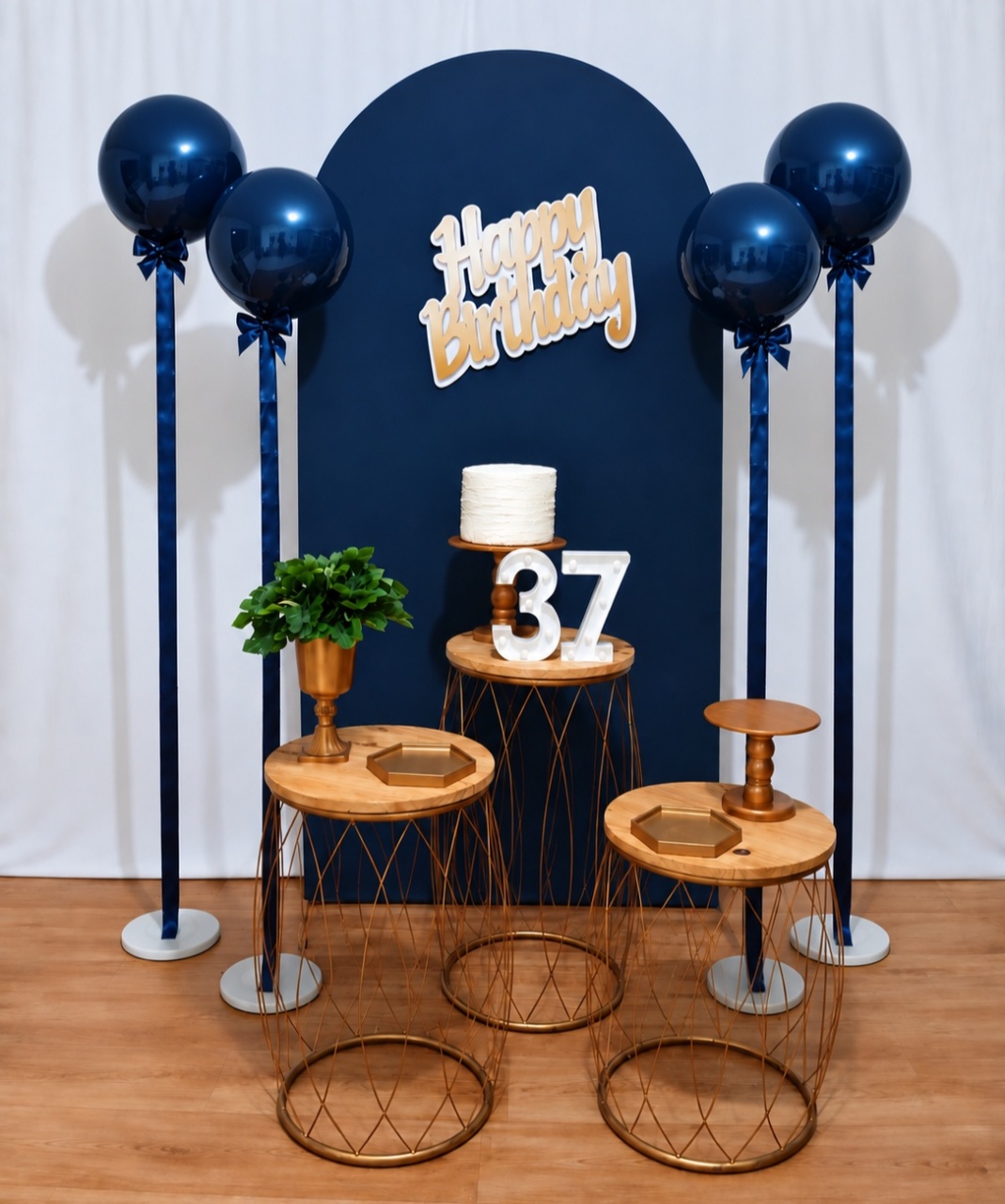 Azul Marinho Kit Premium + Balões - Rocha Decorações Pegue e Monte Itatiba