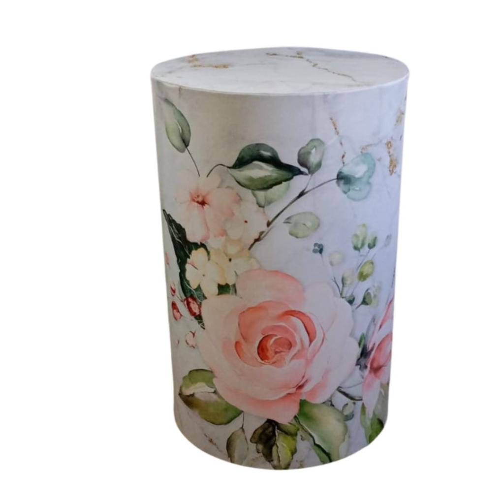 Capa Cilindro Personalizada Flor Salmão G - Salmão - Rocha Decorações