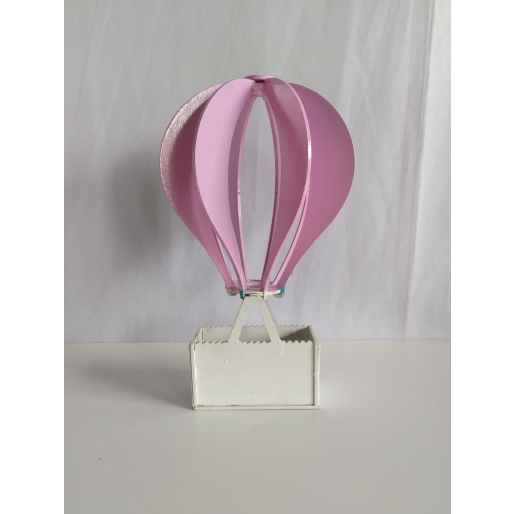 Balão Mdf 3D Rosa - Rosa - Rocha Decorações