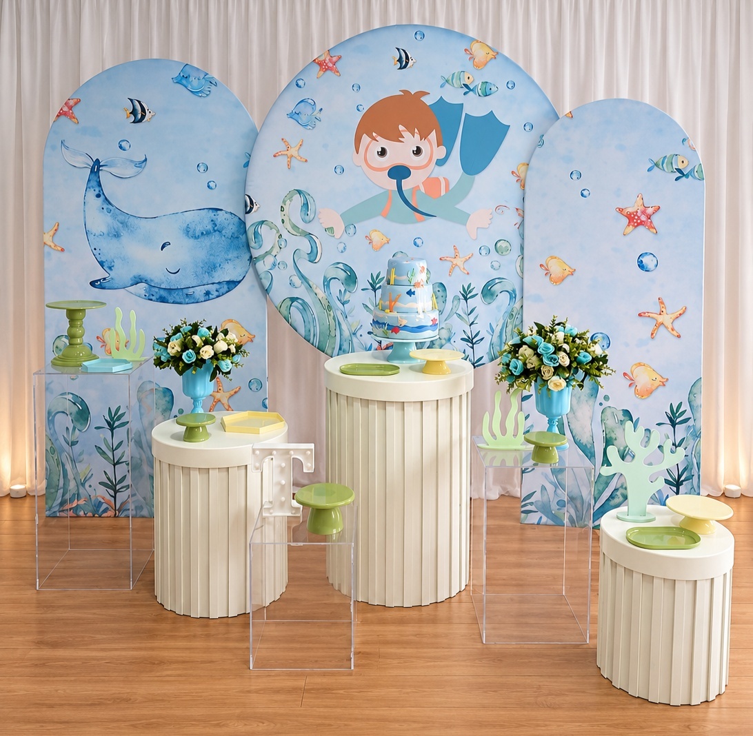 Fundo Do Mar Menino K-3841 - Rocha Decorações Pegue e Monte Itatiba