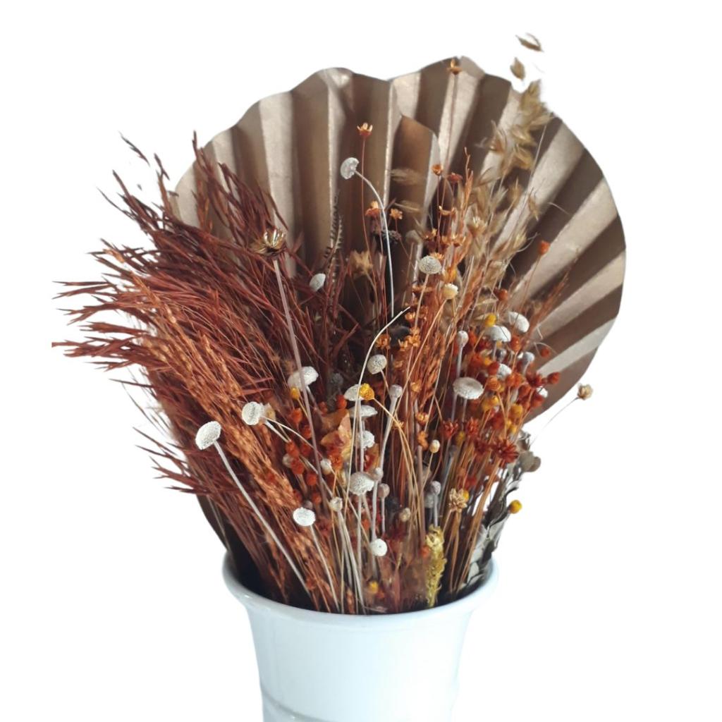 Arranjo de Flor Folha Secas Artesanal - Rocha Decorações