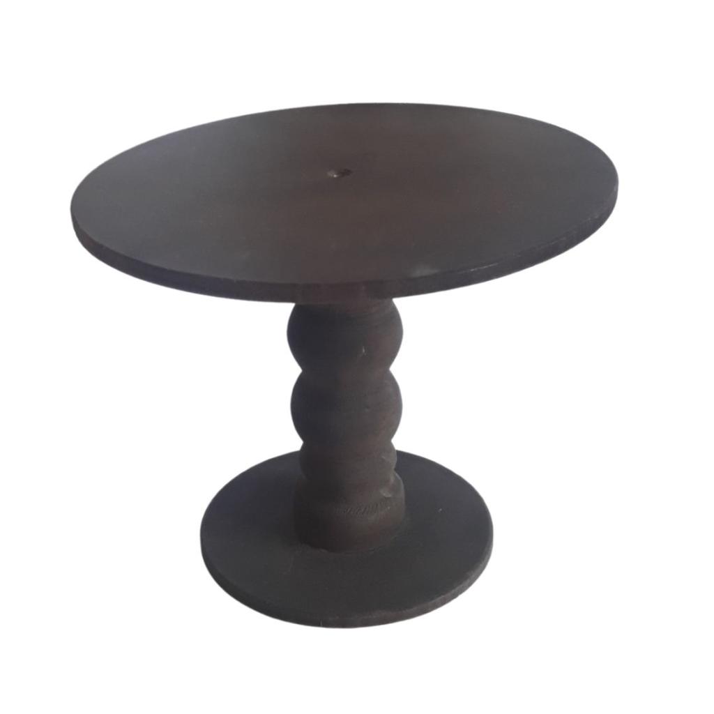 Bandeja Mdf Torneada Rustica P - Rocha Decorações