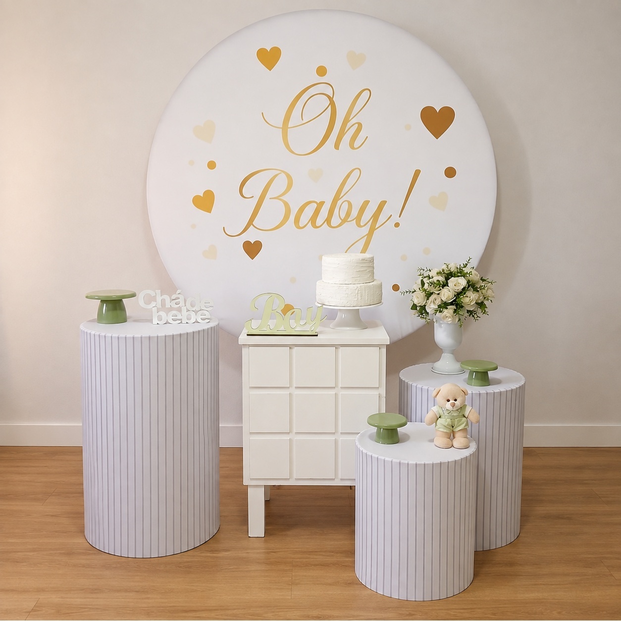 VERDE CHA DE BEBE MENINO KIT PLUS