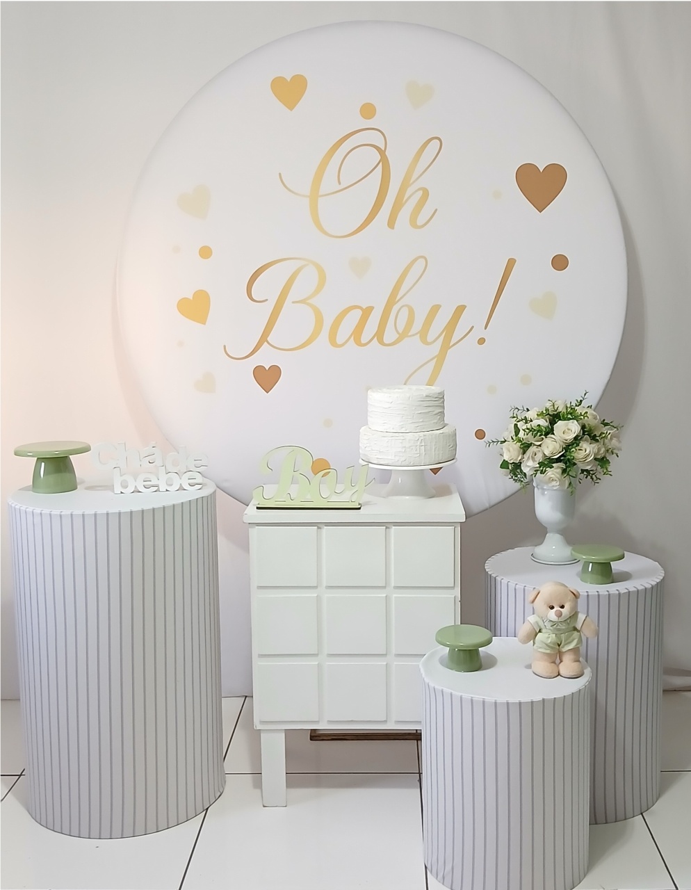 Oh Baby Verde Cha de Bebe Menino Kit Plus - Rocha Decorações