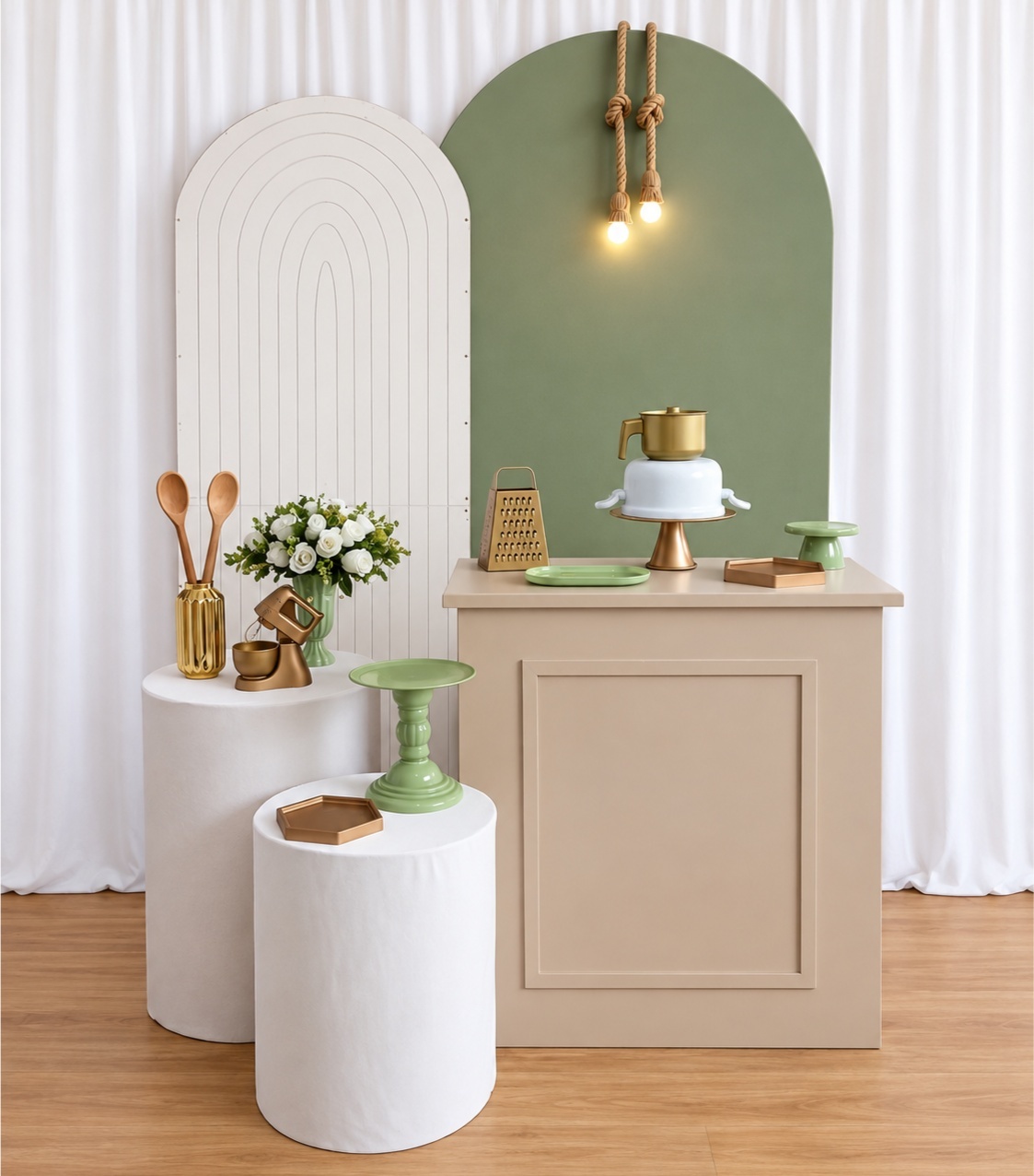 Cha de Cozinha Verde K-3497 - Rocha Decorações Pegue e Monte Itatiba