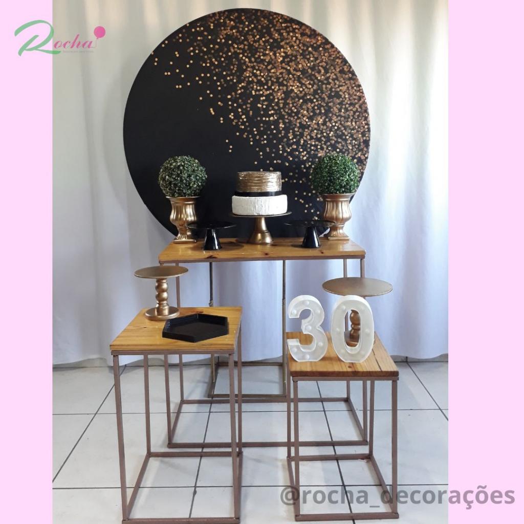 Preto E Dourado Composição - Rocha Decorações