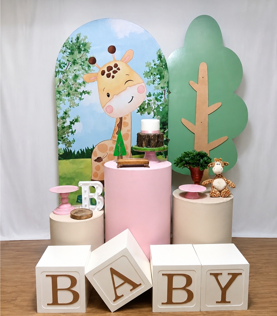 SAFARI CHA DE BEBE MENINA KIT DUO ROMANO 7745
