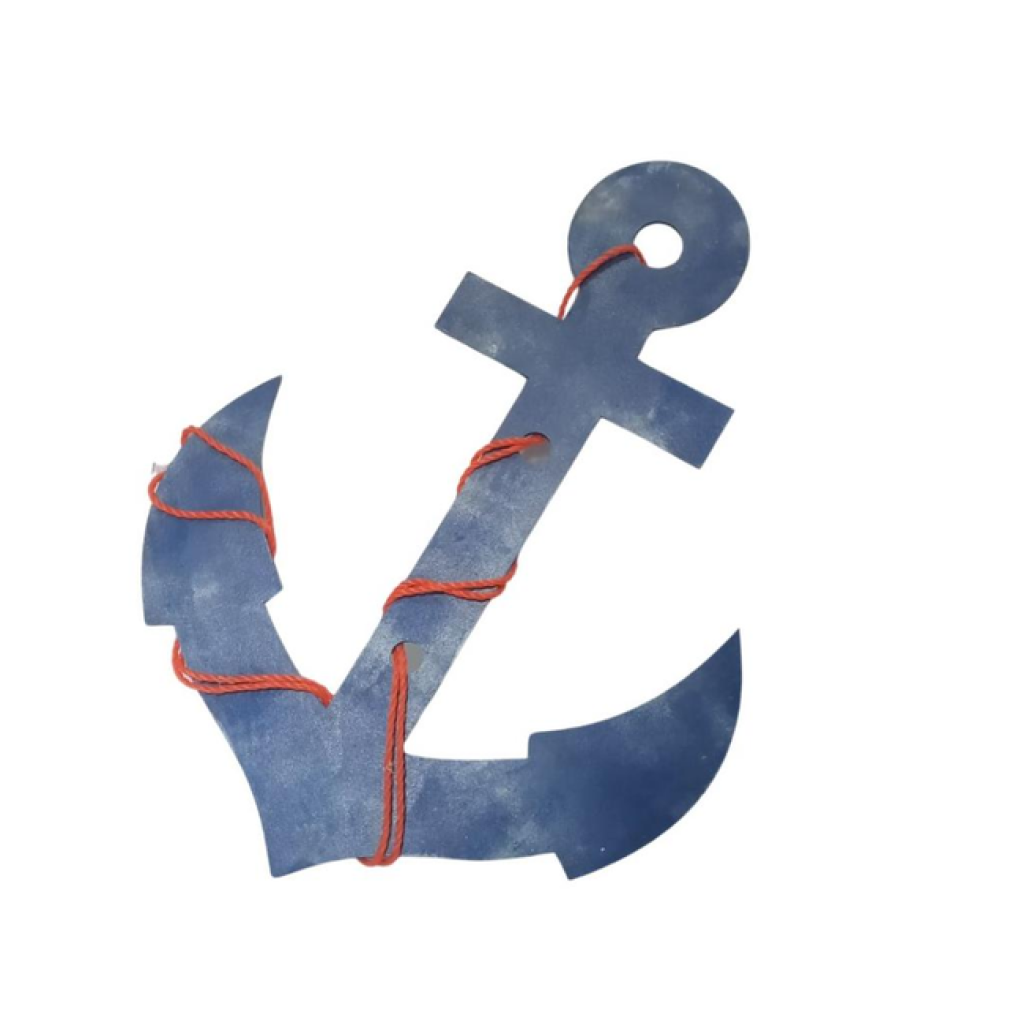 Ancora Azul Marinheiro Mdf - Rocha Decorações