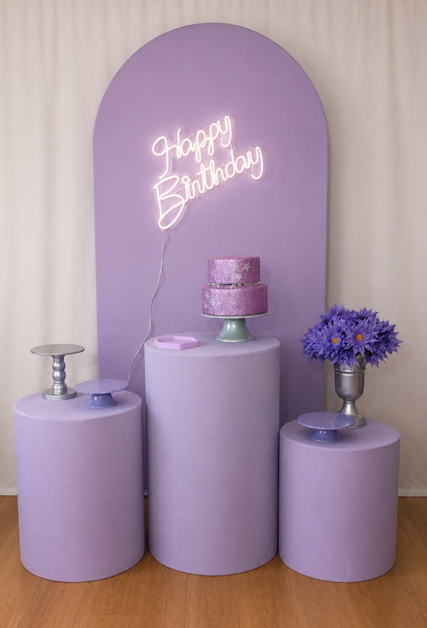 Lilas E Prata 15 Anos Composição K2238 - Rocha Decorações Pegue e Monte Itatiba