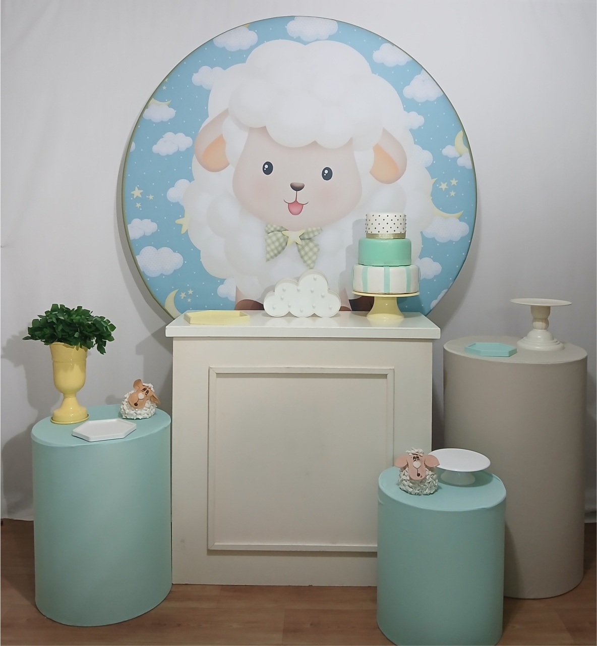 Ovelhinha Chá de Bebê Kit Plus - Rocha Decorações