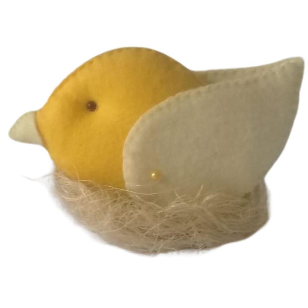 Passaro Amarelo Feltro - Rocha Decorações