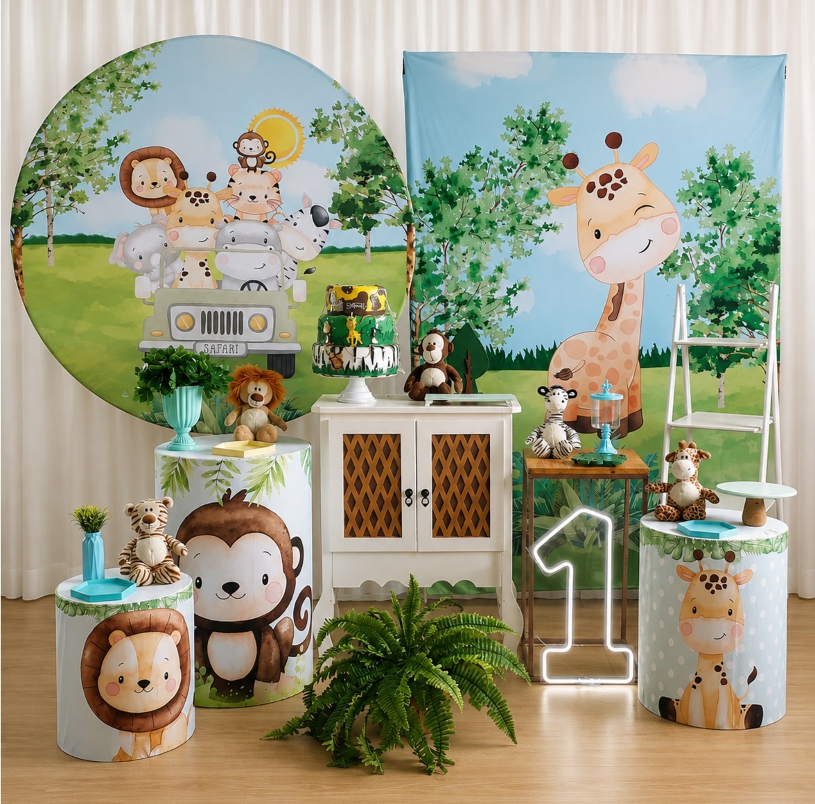Safari Baby Composição 8036 - Rocha Decorações Pegue e Monte Itatiba