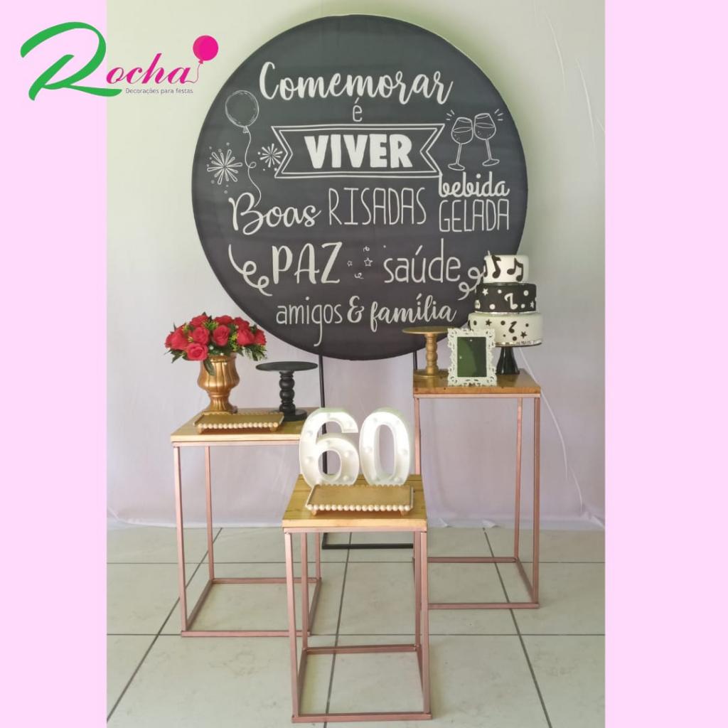 Comemorar É Viver Sessenta Anos Kit Premium - Rocha Decorações