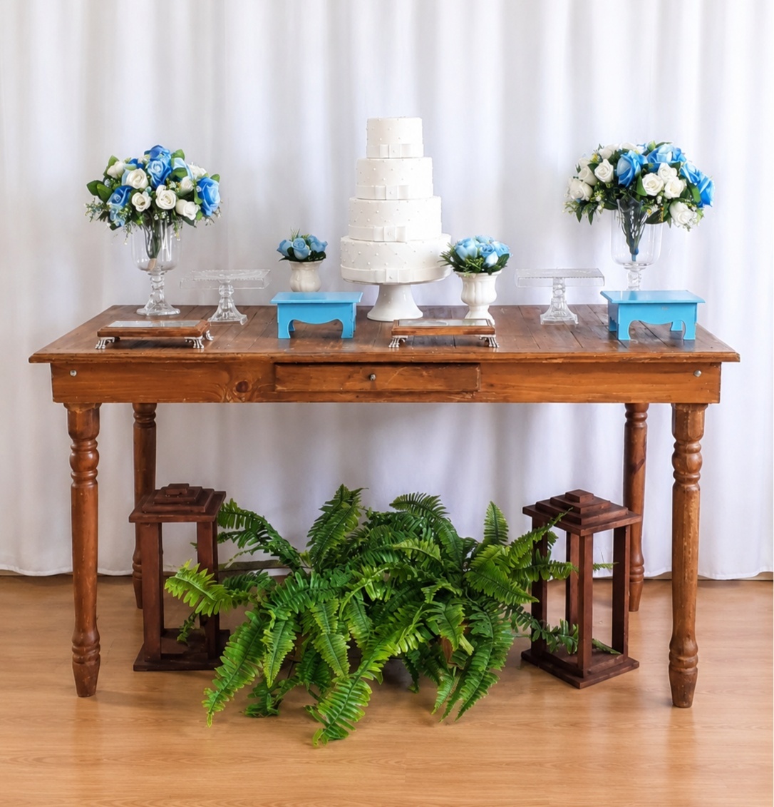 Azul E Branco 15 Anos E Adulto - Rocha Decorações Pegue e Monte Itatiba
