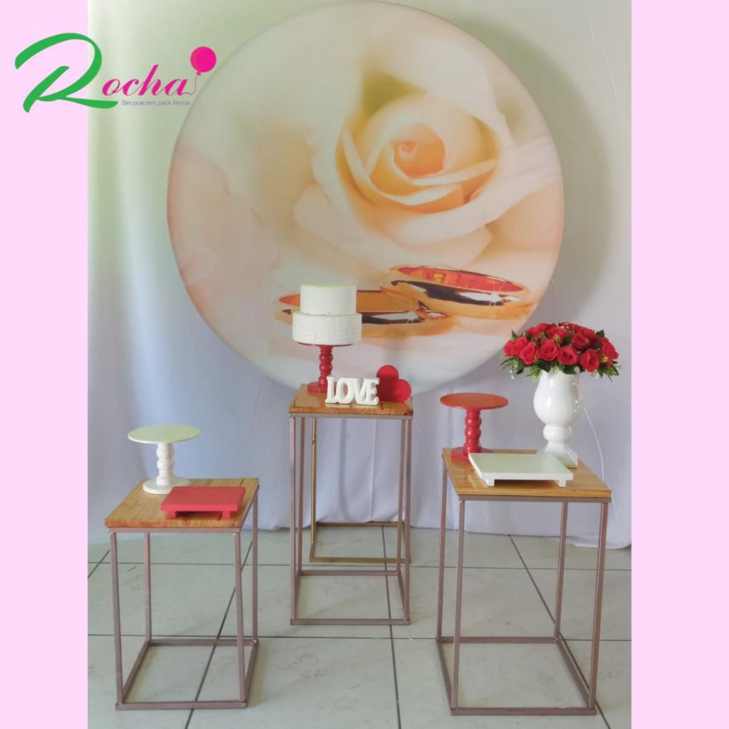 Noivado E Casamento Vermelho E Branco Kit Premium - Rocha Decorações