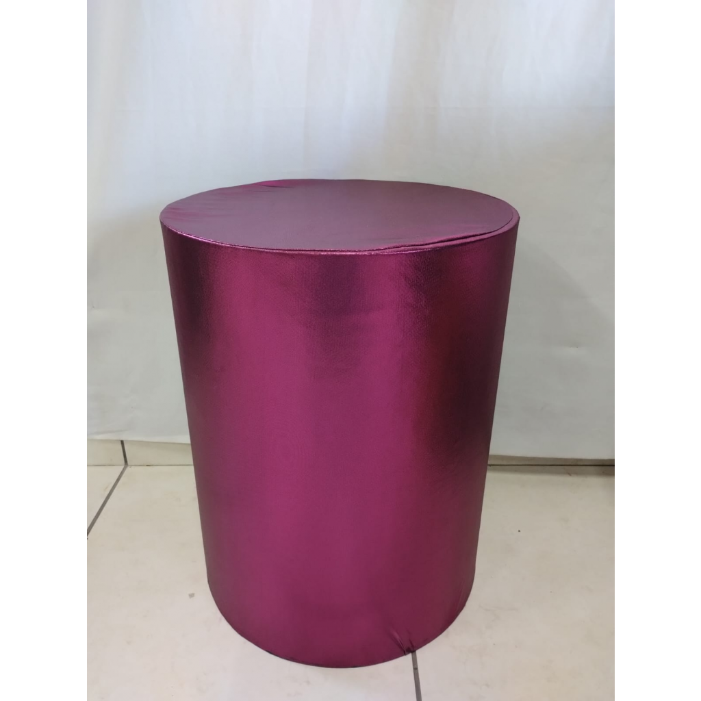 Capa Cilindro Metalizada Pink M - Rosa,Pink - Rocha Decorações