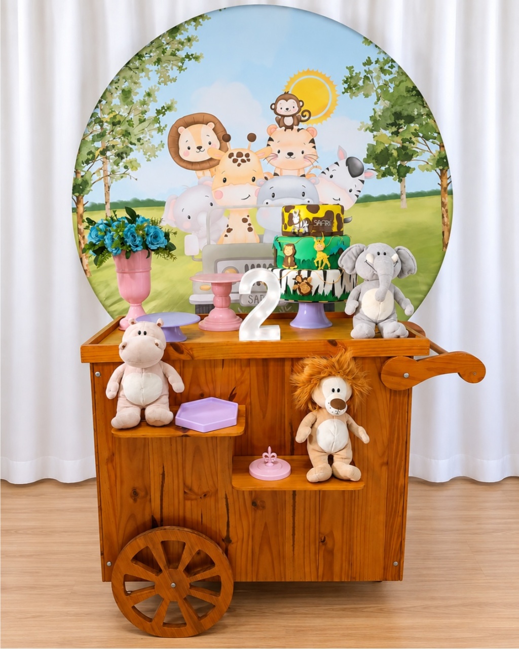 Safari Menina Composição K-8717 - Rocha Decorações Pegue e Monte Itatiba