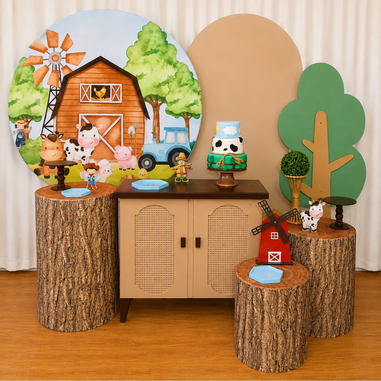Fazendinha Menino Composição K6195 - Rocha Decorações Pegue e Monte Itatiba