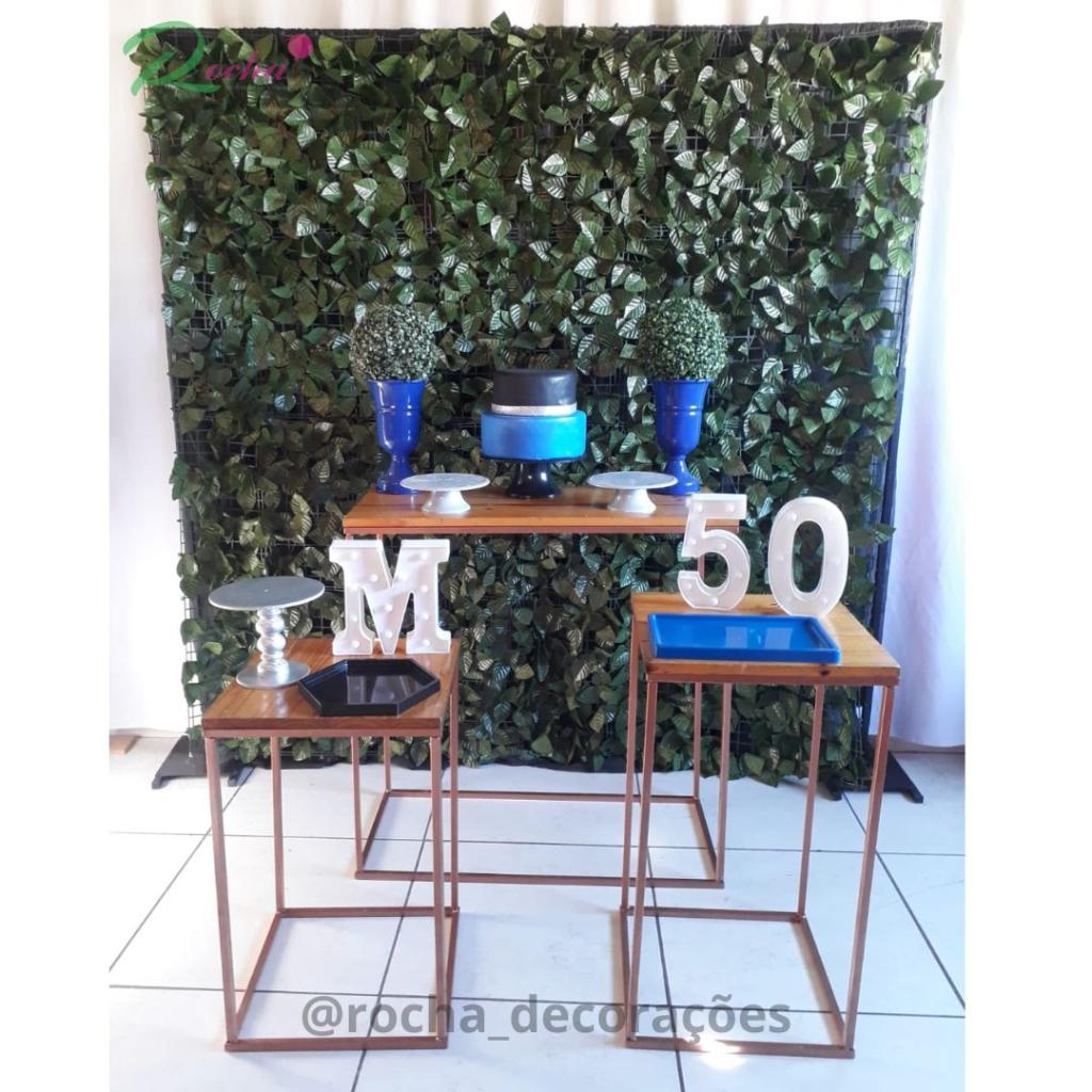 Azul , Prata E Pretom Composição - Rocha Decorações