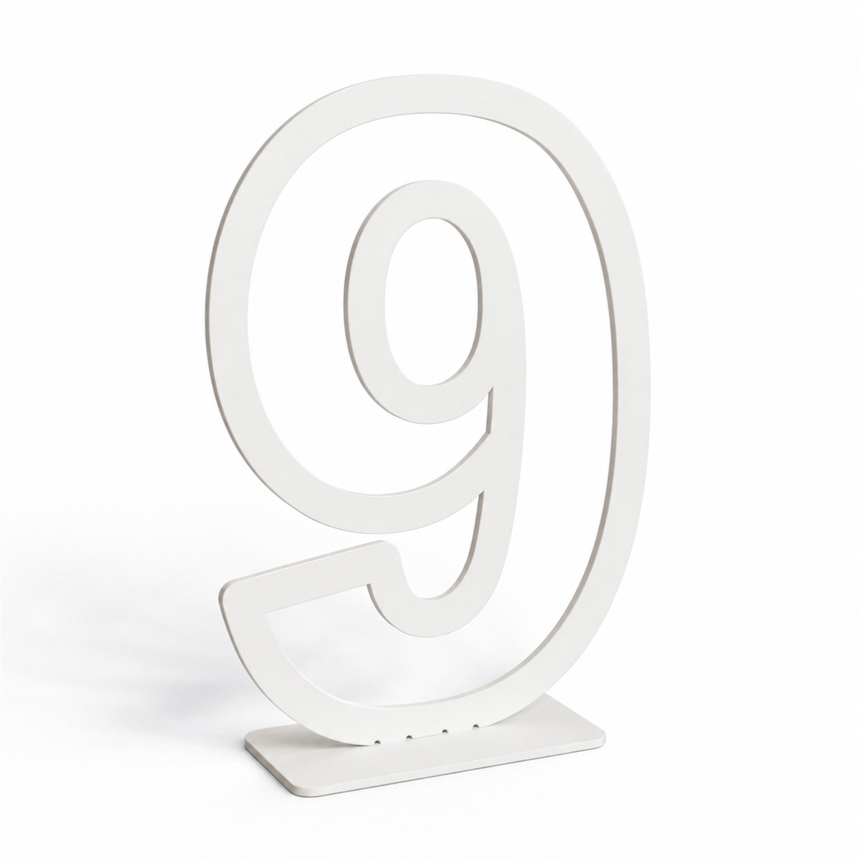 Nove "9" Numero Mdf Branco 60Cm - Rocha Decorações Pegue e Monte Itatiba