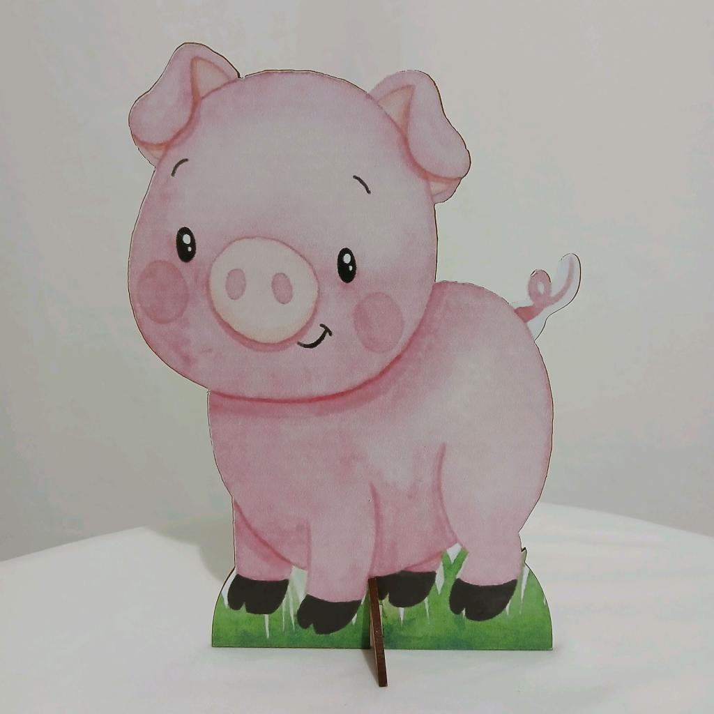 Porco Display Fazendinha 20Cm - Rocha Decorações