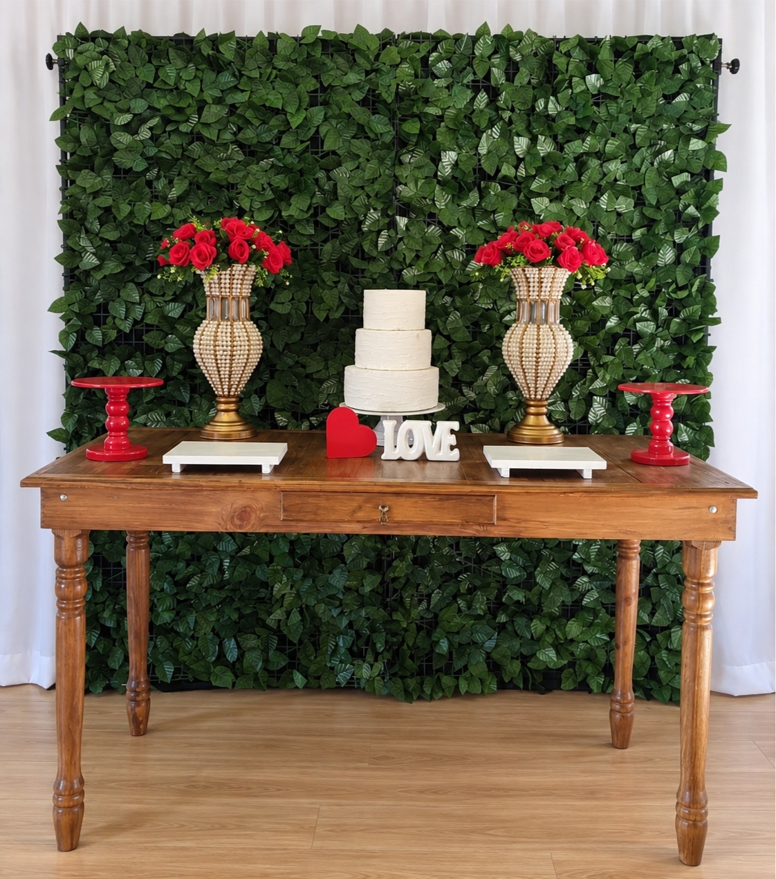 Casamento Vermelho Comp0047 - Rocha Decorações Pegue e Monte Itatiba