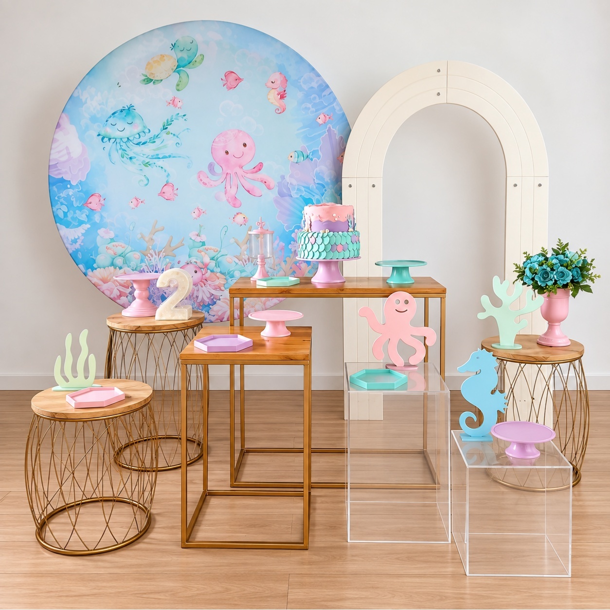 Fundo Do Mar Composição K-1486 - Rocha Decorações Pegue e Monte Itatiba