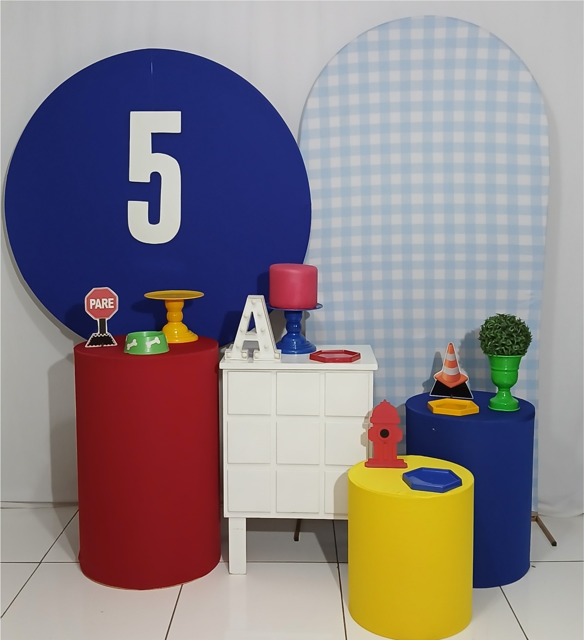Azul, Vermelho E Amarelo Base Para Temas Kit Master - Rocha Decorações