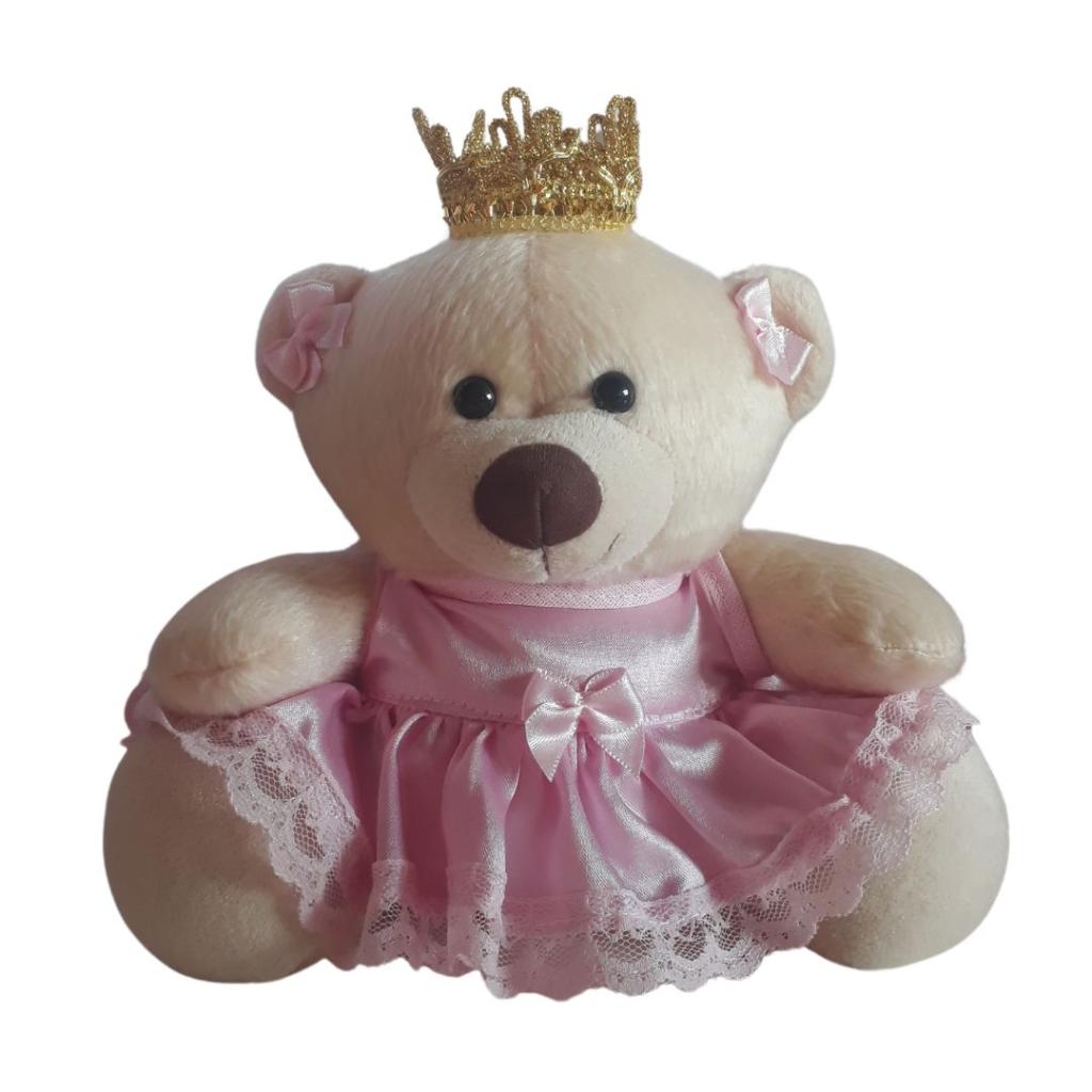 Urso Princesa Coroa Pelucia - Rocha Decorações