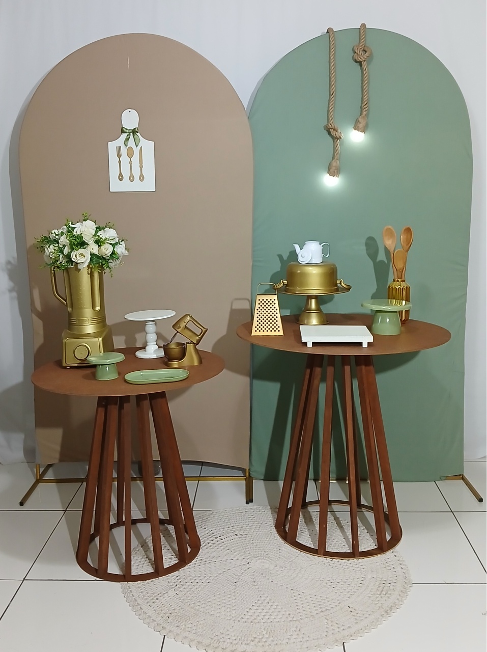 Cha de Panela / Cozinha Verde E Nude Composição - Rocha Decorações
