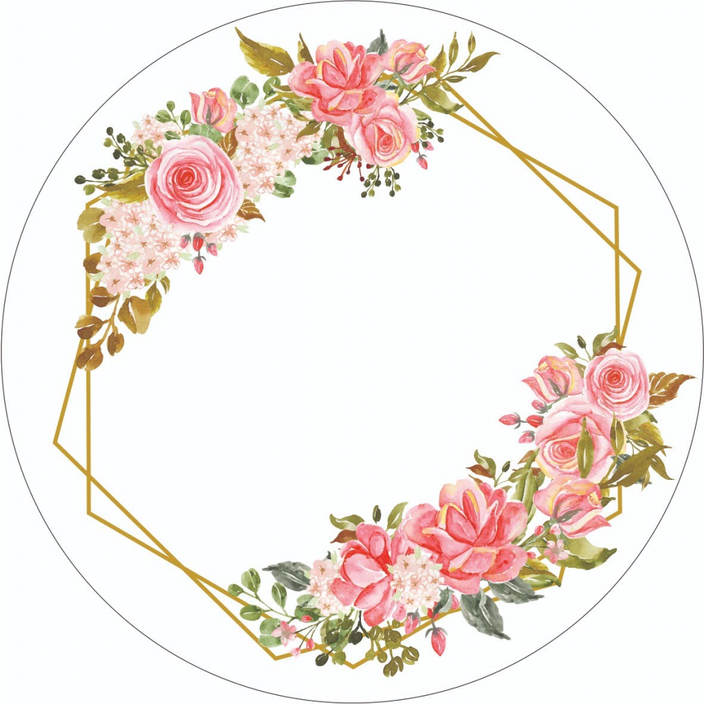 Capa Para Painel Floral Branco E Rosa 1,20M - Rocha Decorações