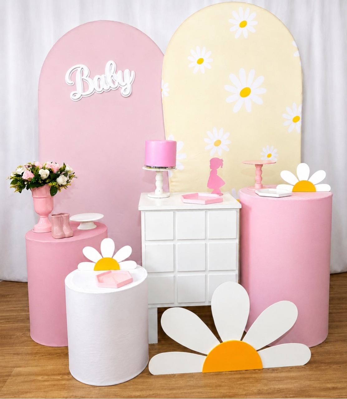 Margarida Cha de Bebe Menina Kit Master K5976 - Rocha Decorações Pegue e Monte Itatiba