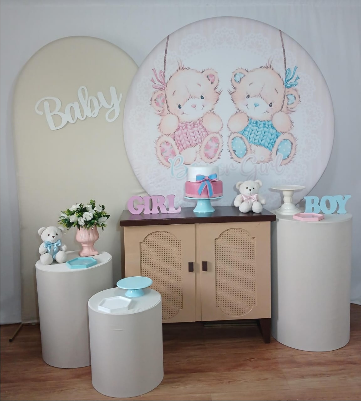 URSO REVELAÇÃO AZUL E ROSA KIT MASTER 2466