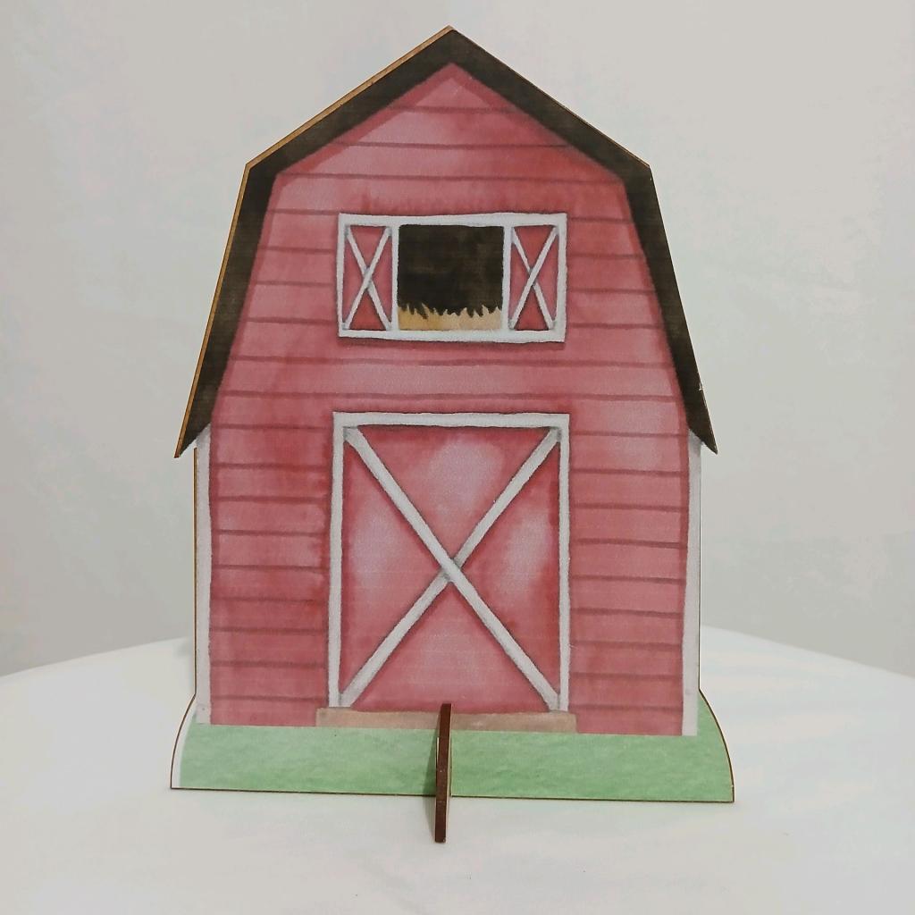 Celeiro Fazendinha Display Mdf 20Cm - Rocha Decorações